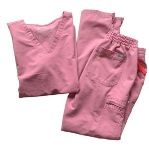 FIGS Casma Set Technical Collection Scrubs Mauve Uniform Pants - S Top - L